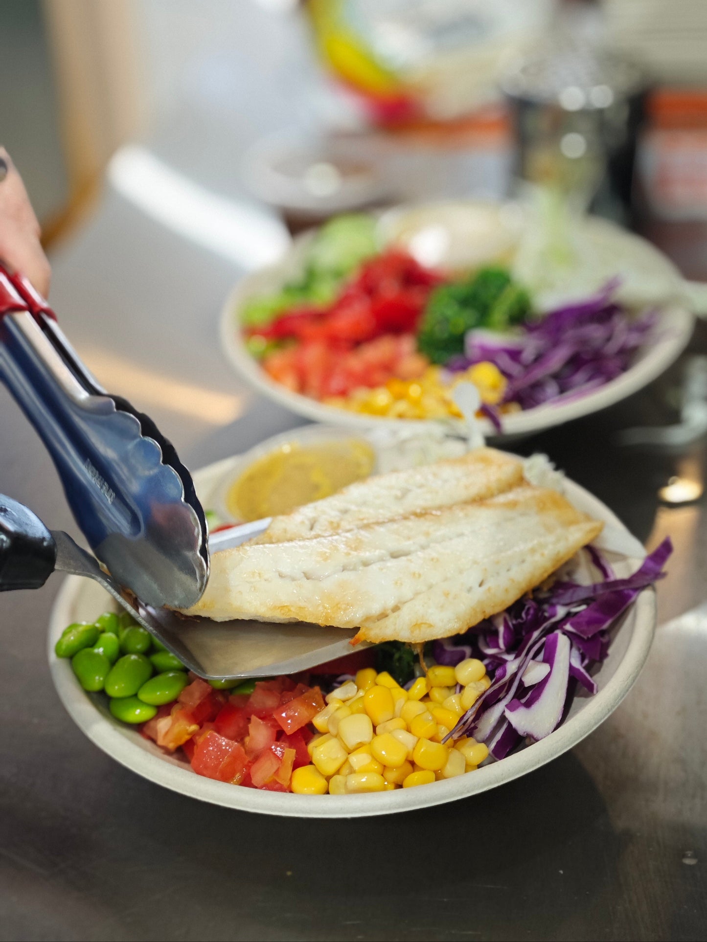 [Fish & Chips] Warm Rice Salad Bowl