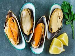 [Frozen Seafood] Cooked Green Lip Mussel Half Shell 1kg